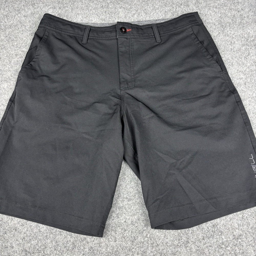 O'Neill Hybrid Shorts Mens 36 Black Stretch Performance Golf Casual Chino‎ Flat